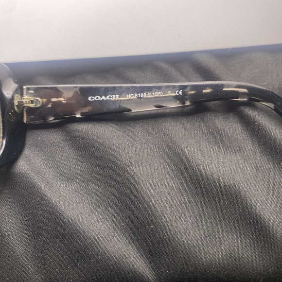 Coach Sunglasses Women FRAME ONLY HC8168 56-16-135 Black Crystal Mosaic 809 - Picture 13 of 16